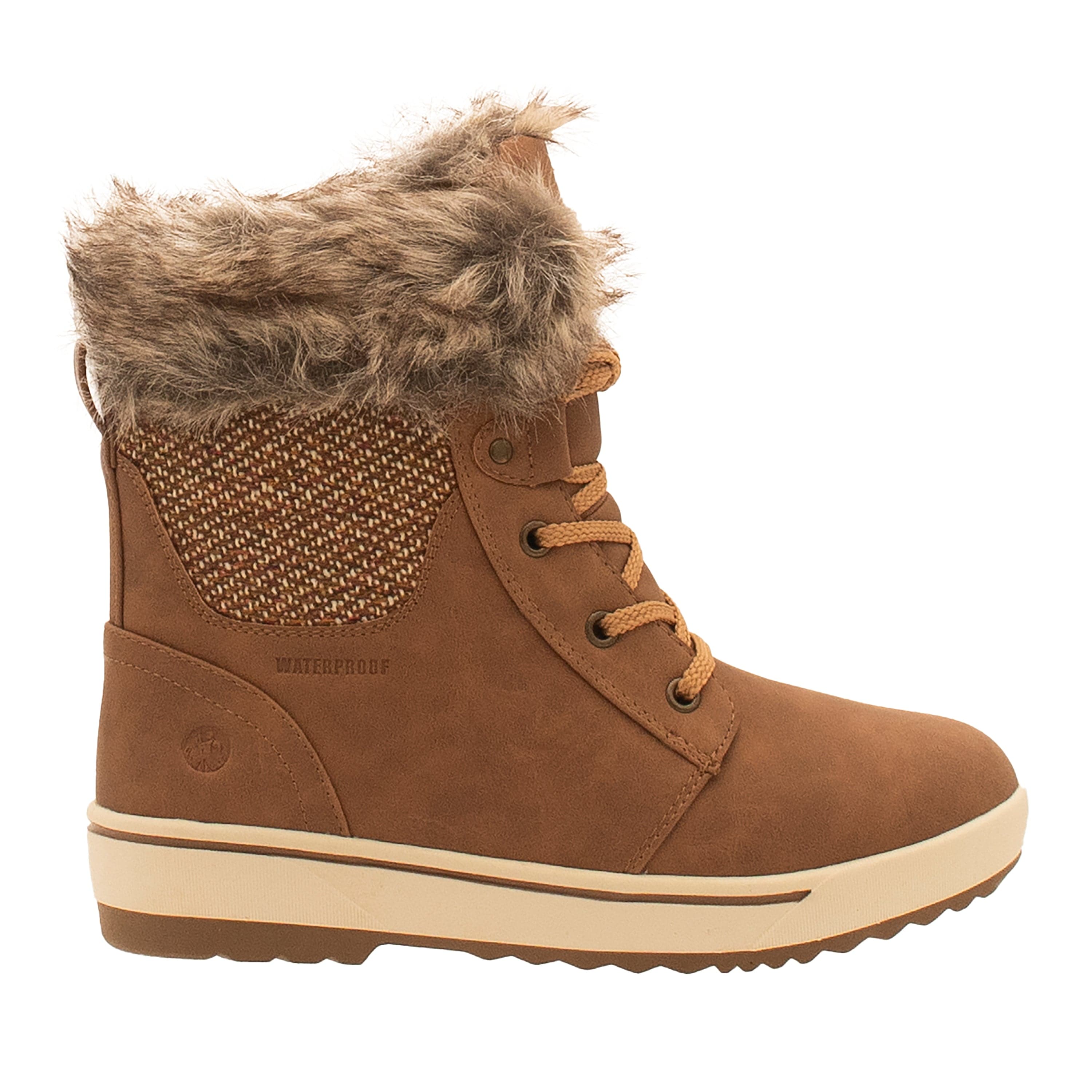 brown winter boots fur lined