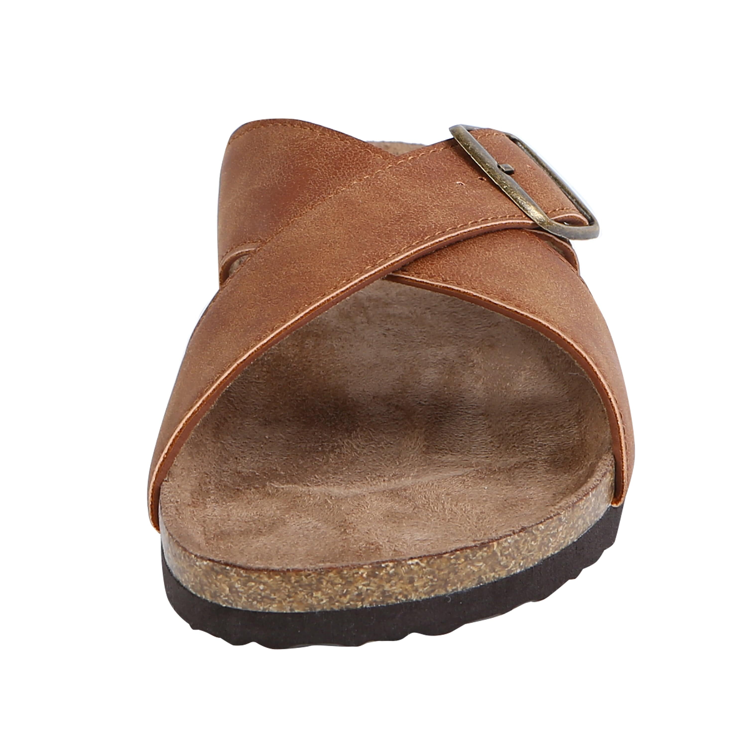 Women's Lana Adjustable Strap Leather Cork Slide Sandal - Northside USA