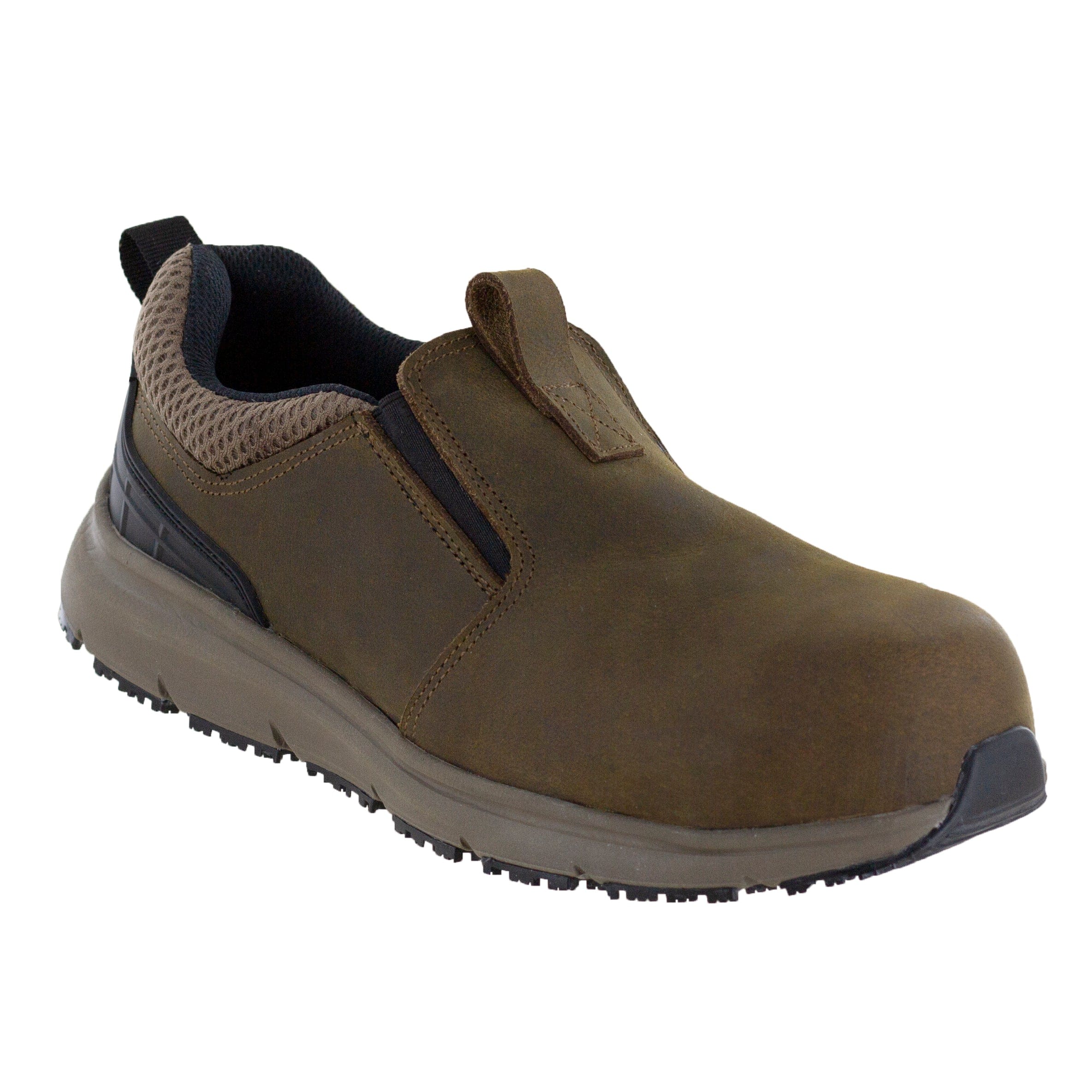 Lightweight slip-on carbon fiber toe work shoes for men