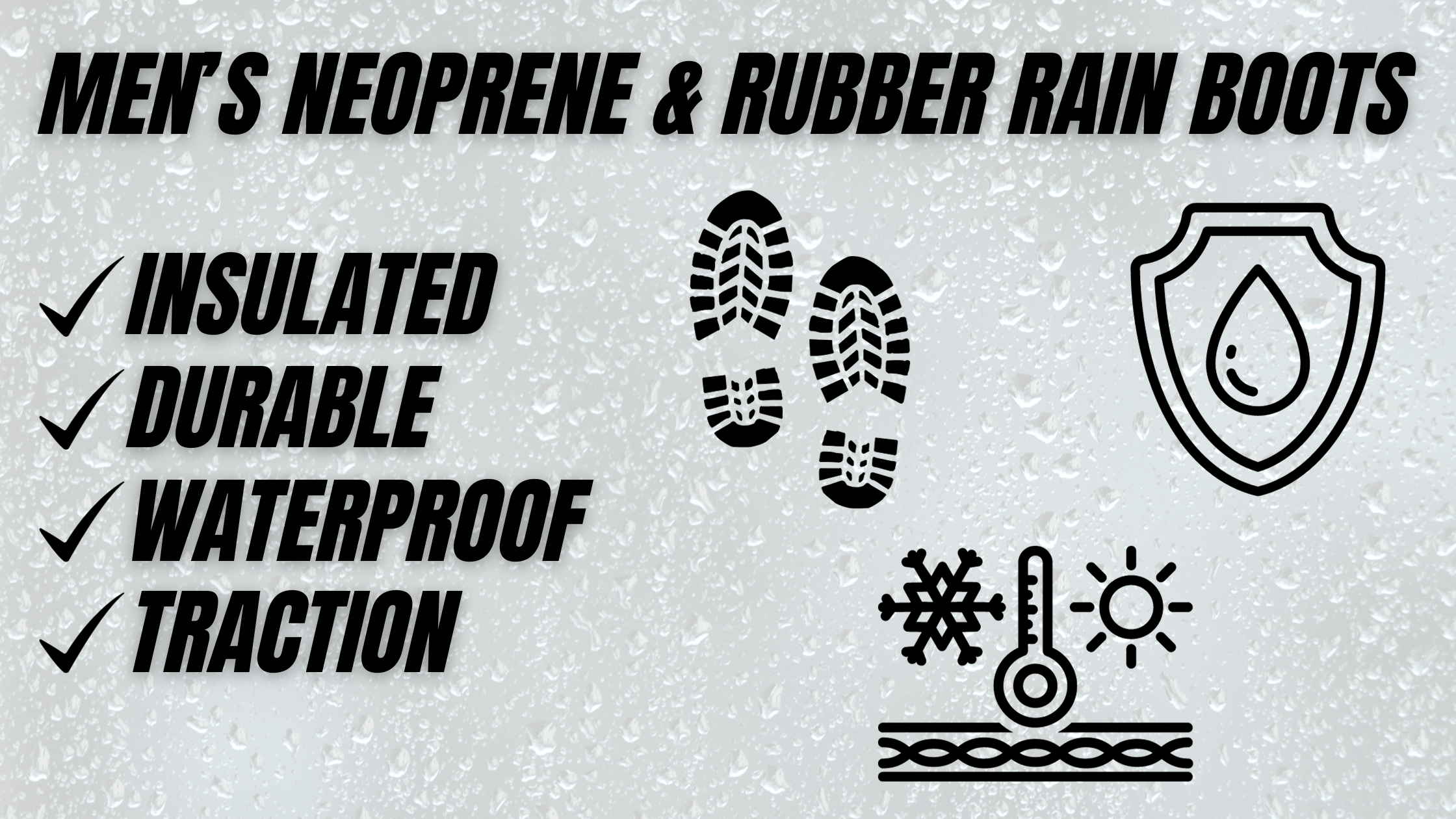 Men's Neoprene & Rubber Rain Boots - Northside USA
