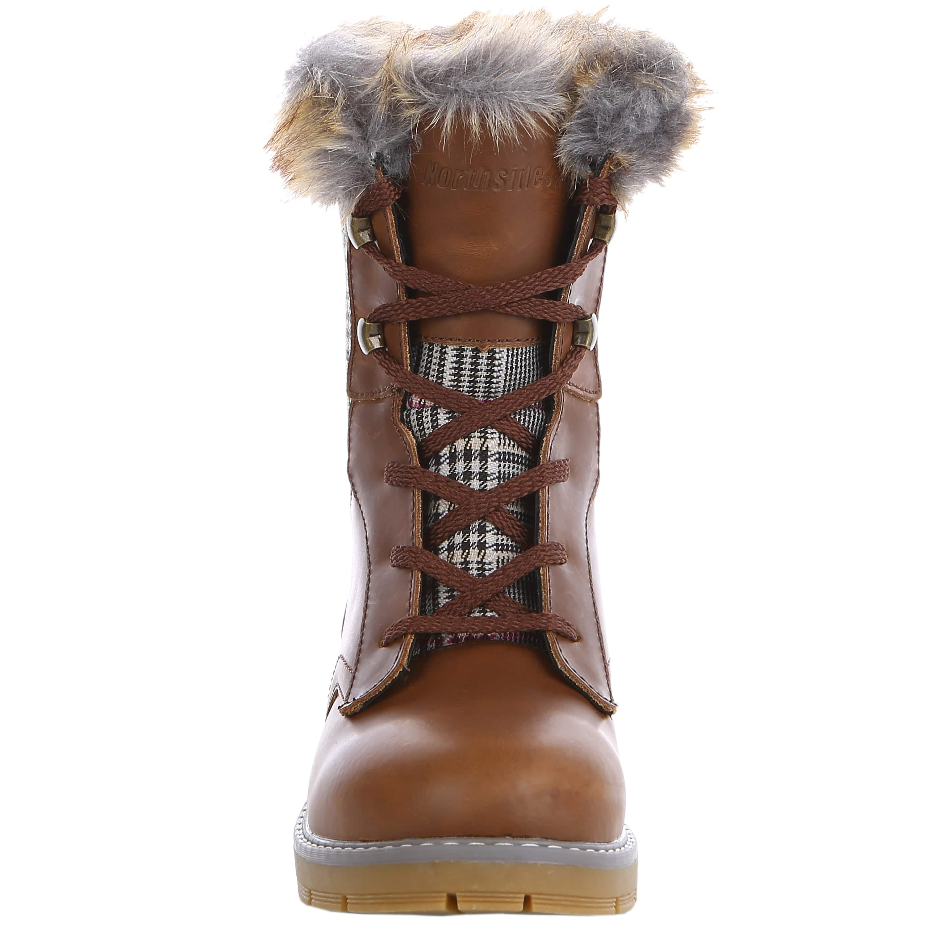 Leather fur hotsell lined boots womens