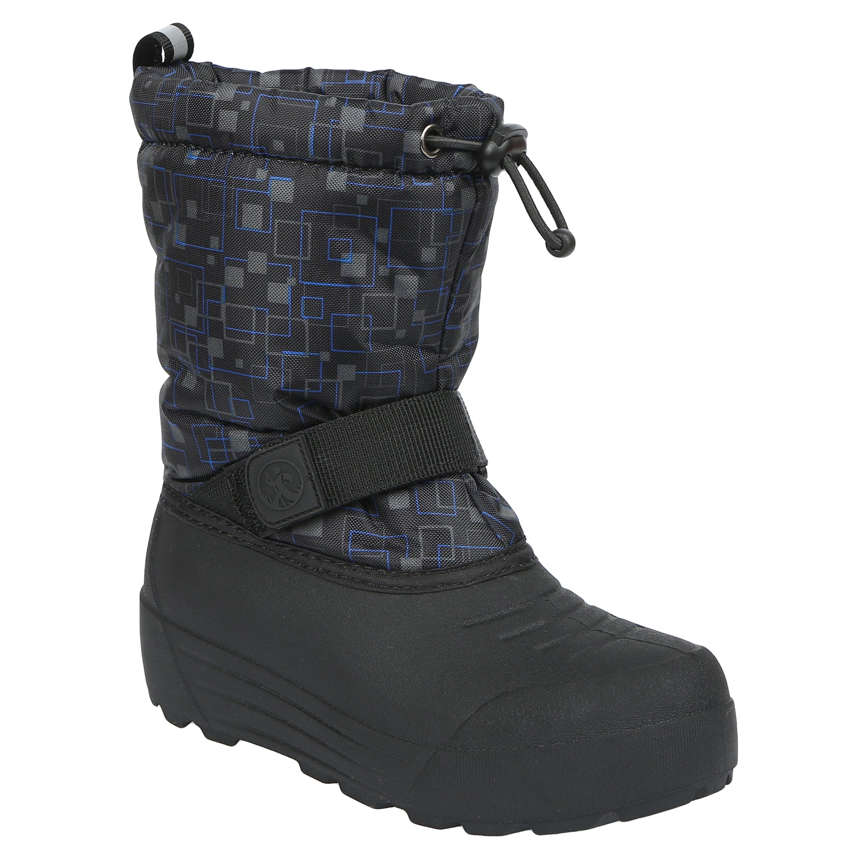 navy and black toddlers snow boots