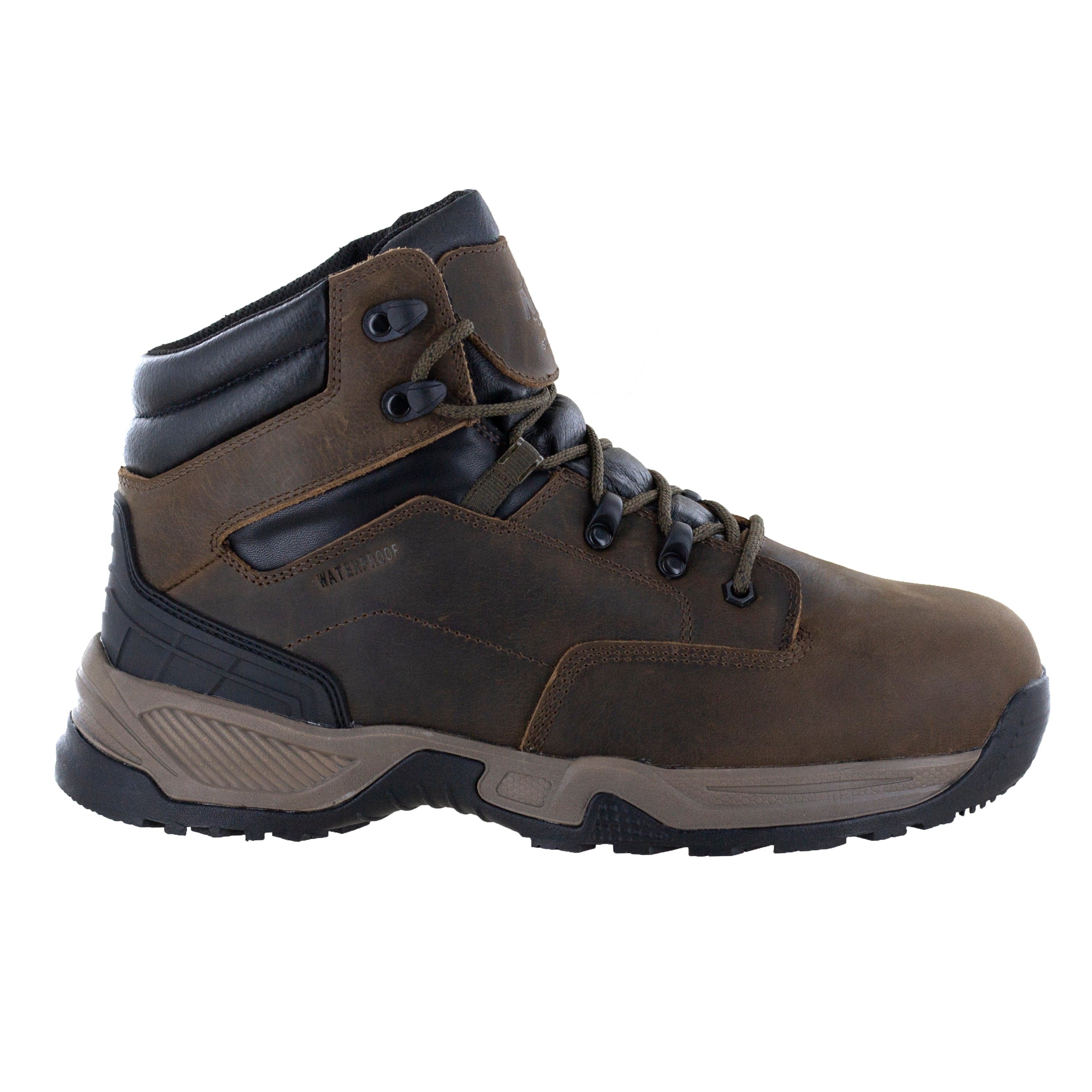 Men’s Garner II Mid Waterproof Work Boot – medium brown side view